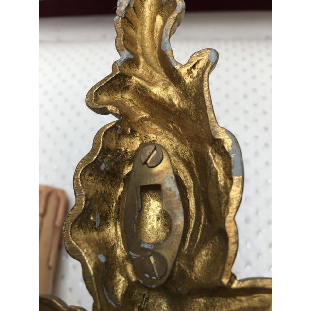 Rococo Rococo Style Wall Sconce, 1950s For Sale - Image 3 of 10