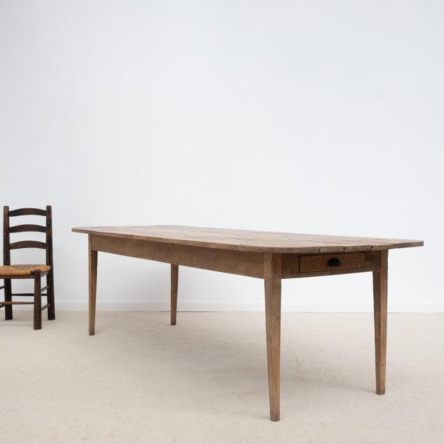 Antique 19th Century Farmhouse Oak Table, France For Sale - Image 4 of 12