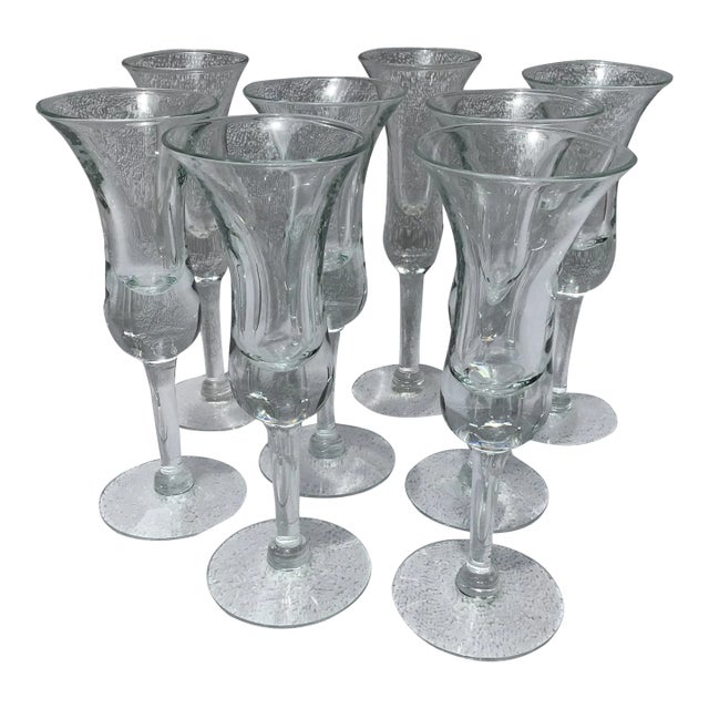 Holmegaard Aperitif Cordial Glasses Hand Blown-Set of 8 For Sale