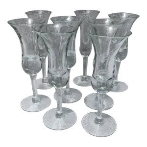 Mid Century Hand Blown Holmegaard Aperitif Cordial Glasses-Set of 8