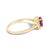 Adorn your hand with the splendor of rich, velvety purple captured in a mesmerizing 6x6 mm amethyst, its fiery hues...