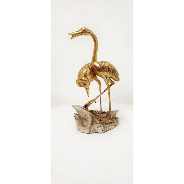 Giltwood Herons Sculpture, Spain, 1960s For Sale - Image 9 of 9