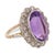 19th Century Victorian 11.40 Carat Amethyst Diamond 18k Yellow Gold Cluster Ring, Size 6.25 For Sale - Image 4 of 6