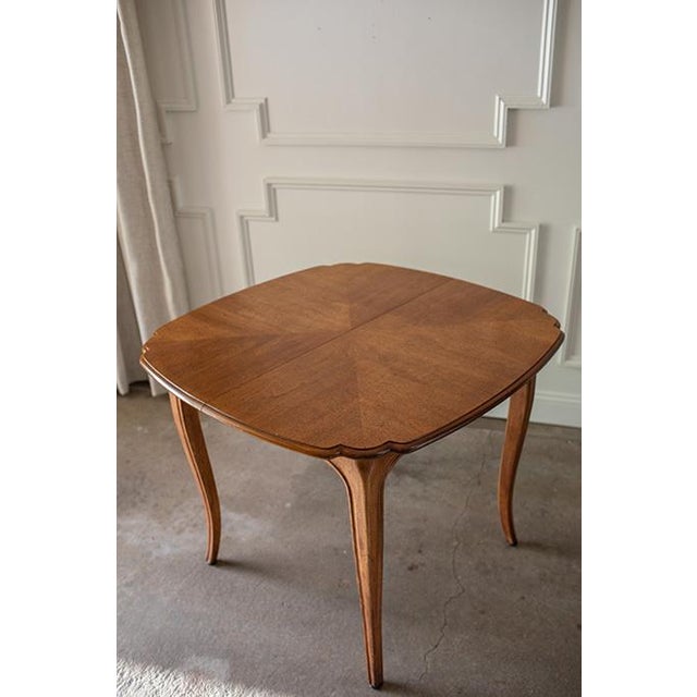 Vintage French Provincial Henredon Dining Table With Leaf For Sale - Image 9 of 17