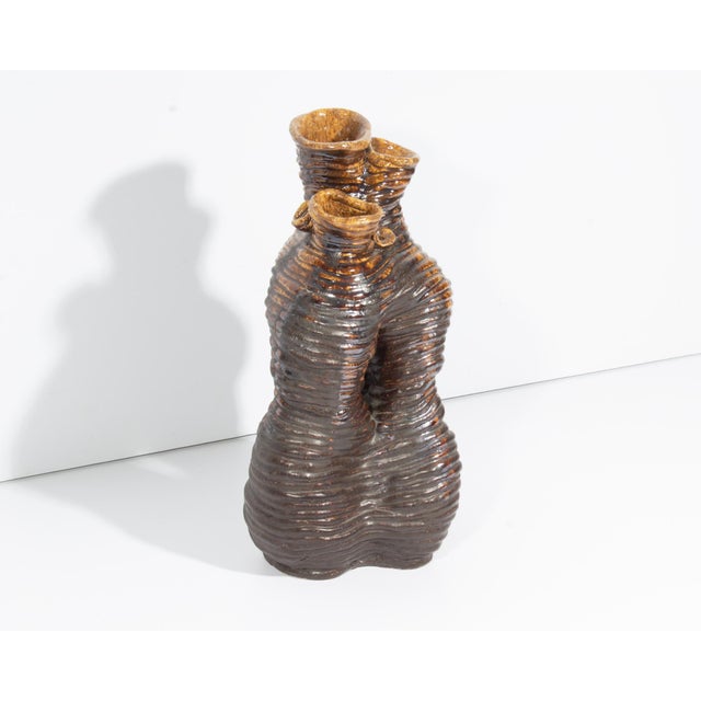 Studio Pottery Organic Vase by Newell Hillis Arnold For Sale - Image 4 of 8