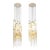 Pair of Mid-Century Large Muted Citrine Calza Glass Chandeliers Signed Venini For Sale