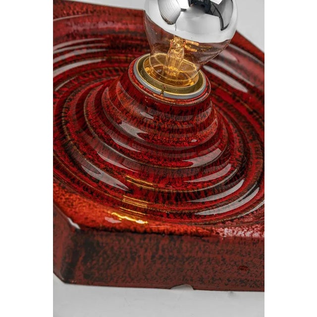 Red and Orange Ceramic Wall Lights, Germany, 1970s For Sale - Image 9 of 12