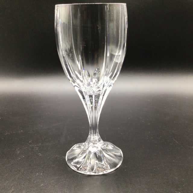 1980s Mikasa Berkeley Crystal Water Goblets-Set of 6 For Sale - Image 5 of 12