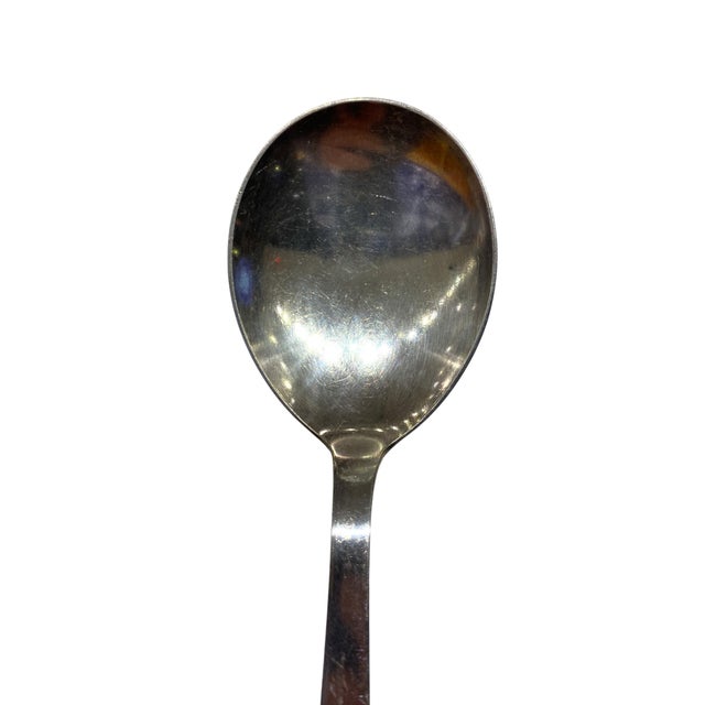 A. Prip Art Nouveau Danish Silver-Plate Spoon & Fork Serving Set, Early 20th C., Grandfather of John Prip For Sale - Image 9 of 9