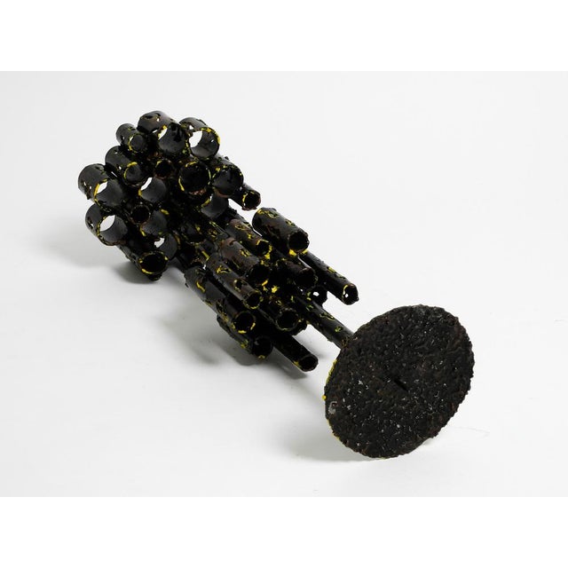 1950s Large Italian Sculptural Brutalist Iron Candleholder by Marcello Fantoni, 1950s For Sale - Image 5 of 14