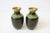 Black and Yellow Asian Cloisonné and Brass Vases - a Pair For Sale - Image 10 of 13