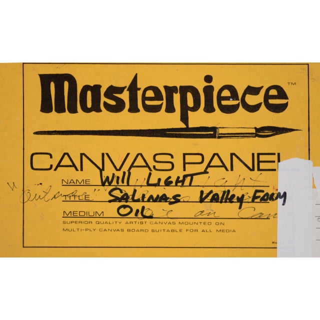 "Salinas Valley Farm" - Fauvist Landscape in Oil on Artist's Board by Will Light For Sale - Image 9 of 11