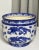 Rare Royal Doulton 'Oyama' pattern porcelain jardiniere, circa 1910. Flow blue jardiniere with a chinoiserie scene of...