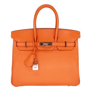 Hermès "Orange H" Epsom Leather 25cm Birkin Bag With Palladium Hardware, 2007. For Sale
