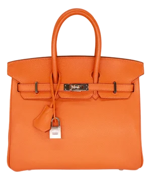 Hermès "Orange H" Epsom Leather 25cm Birkin Bag With Palladium Hardware, 2007.