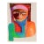 Abstracted Cubist Egyptian Pharaoh Portrait in Pastel on Paper by Michael William Eggleston For Sale