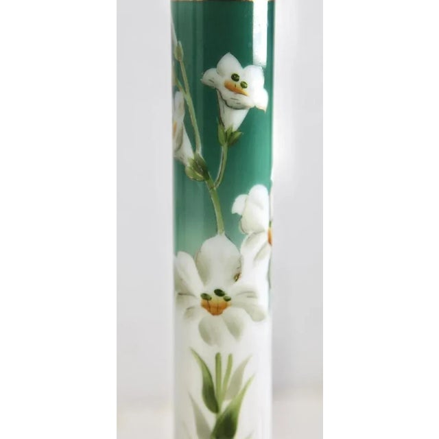 Art Nouveau Hand-Painted Opaline Glass Vases, France, 1920s, Set of 2 For Sale - Image 6 of 10