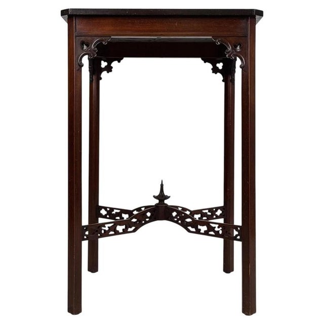 Antique English Mahogany Side Table, 1920s For Sale - Image 4 of 9