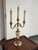Neoclassical Vintage Neoclassical Alabaster Three-Light Candelabra Table Lamp For Sale - Image 3 of 12