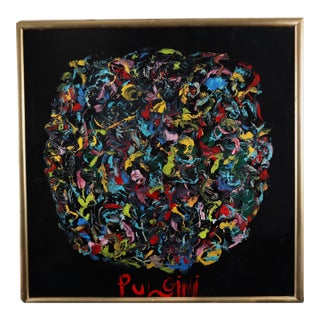 Large Thomas Pulgini Abstract Pop Art Oil Painting For Sale
