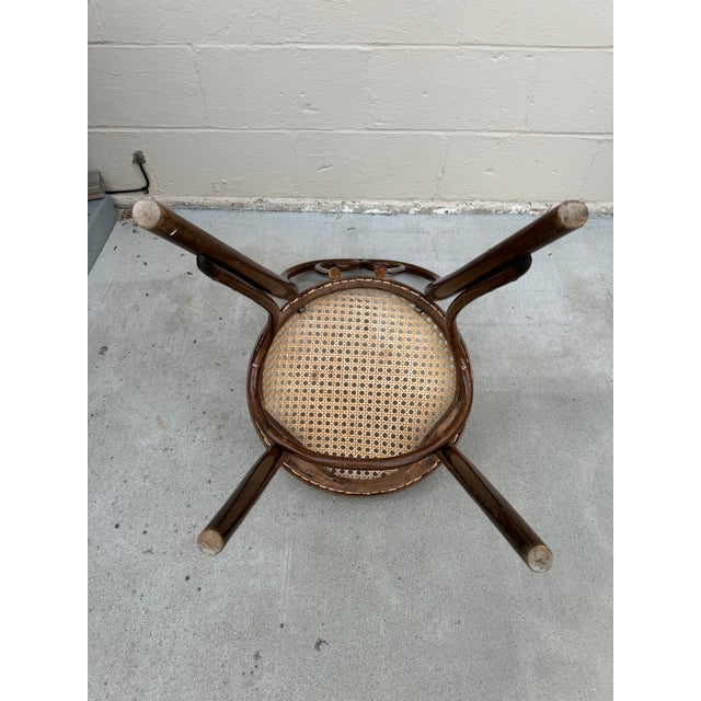 Vintage Thonet Style Bentwood Chair With Cane Seating For Sale - Image 10 of 11