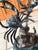 Contemporary San Pacific International Table Top Brass & Marble Fighting Blue Crab Sculpture For Sale - Image 3 of 11