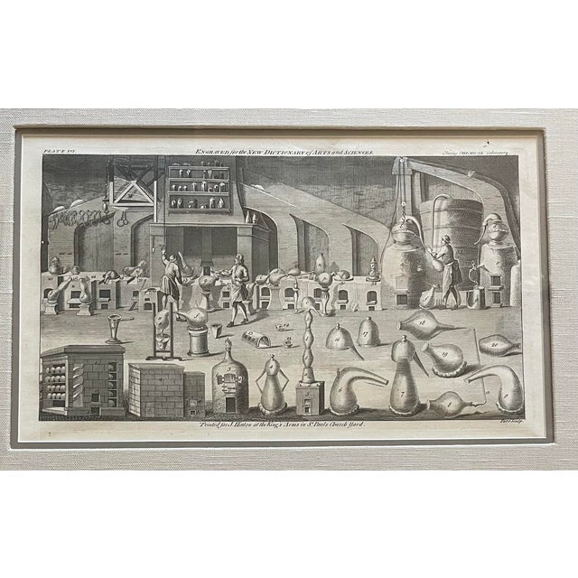 Nathaniel Parr Engraving 1751 for J. HInton's New Dictionary of Arts & Sciences. Chemical Laboratory For Sale - Image 11 of 12