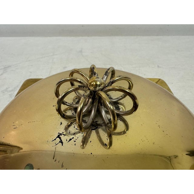1960s Goatskin and Brass Dish with Lid attributed to Aldo Tura, 1960s For Sale - Image 5 of 9