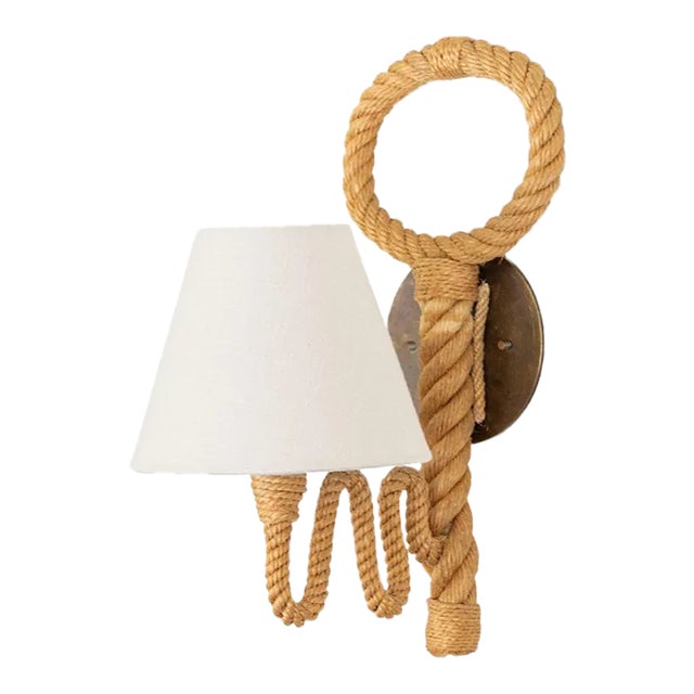 1960s French Rope Sconce by Audoux Minet For Sale