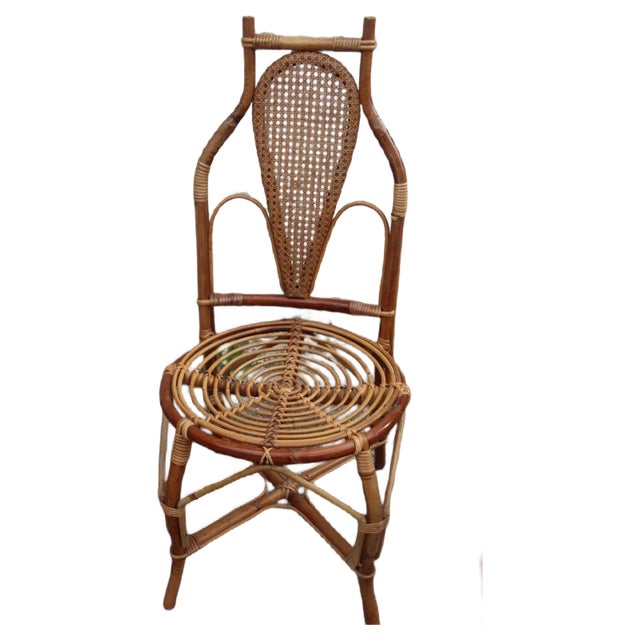 Bamboo Armchairs, 1950s, Set of 4 For Sale