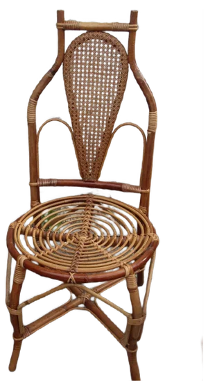 Bamboo Armchairs, 1950s, Set of 4