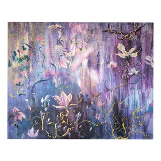 Linda Clerget, Le Gardien, Acrylic-Ink-Texture Mediums on Canvas For Sale