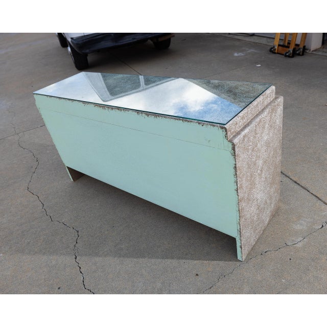 Vintage Postmodern 80s-90s Credenza Cabinet With Glass Top For Sale - Image 16 of 16
