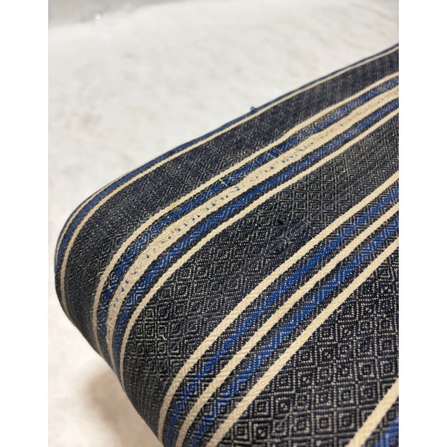 Custom Stripped Brentwood Footstool by Rooms & Gardens For Sale - Image 10 of 12