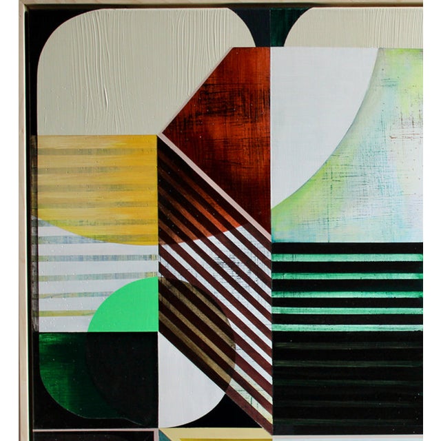 Mid-Century Modern Contemporary Painting "Dynamic Forms Set Against One Another" by Mary Crane Nutter For Sale - Image 3 of 4