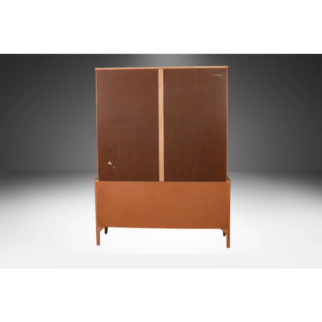 1960s Mid-Century Highboy Hutch China Closet Buffet in Style of Kent Coffey Perpspecta Series For Sale - Image 13 of 15