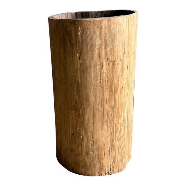 1960s Old Hollowed Out Tree Stump Vessel For Sale