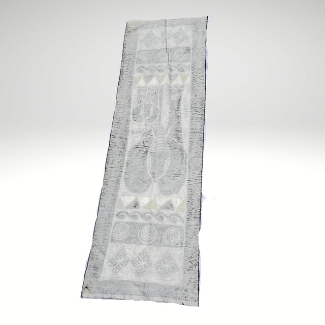 Early 20th Century Black African Handprinted Table Runner For Sale - Image 12 of 13