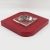 Dupre Lafon Style Red Leather and Crystal Cigar Ashtray Catchall Desk Tidy For Sale - Image 12 of 13