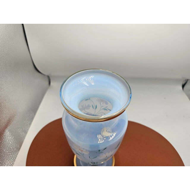 Blue Vase from Bohemia, 1950s-1960s For Sale - Image 4 of 8