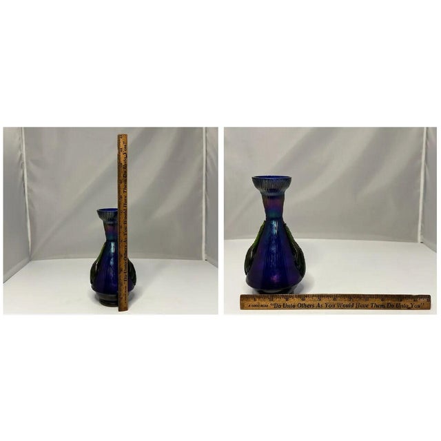 Rindskopf Papillon Iridescent Art Glass Vase: Applied Handles, c. 1905 For Sale - Image 9 of 10