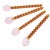Contemporary Contemporary Pale Pink Amber Beaded Glass Stirring Spoons - Set of 4 For Sale - Image 3 of 5
