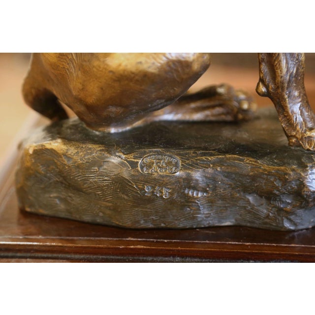 Early 20th Century French Terracotta Fox Terrier Sculpture Signed T. Cartier For Sale - Image 9 of 10