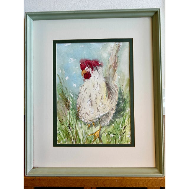 Giclee Print Watercolor Painting of “My Chicken Floppy” For Sale - Image 10 of 10