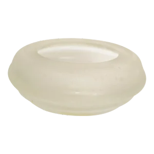 Signed Gino Cenedese Round Heavy Murano Glass Frosted Clear Ashtray Italy 1960s