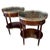 A good pair of oval side tables, with marble tops and brass galleries. Made in France in the 1950s. The lower shelves are...
