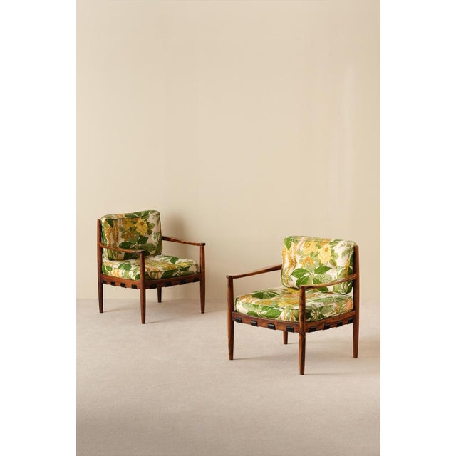 Pair of easy chairs model "Cadett" designed by Eric Merthen, produced by Ire Möbel AB in, Sweden, 1960s. Very good vintage...