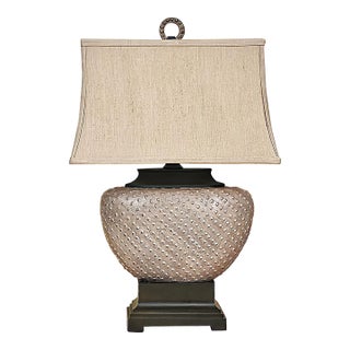 Uttermost Cumberland Pebbled Sandstone Table Lamp | Textured Designer Lighting For Sale