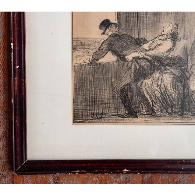 19th Century French Lithograph Print "En Chemin De Fer" by Honore Daumier For Sale In New York - Image 6 of 15