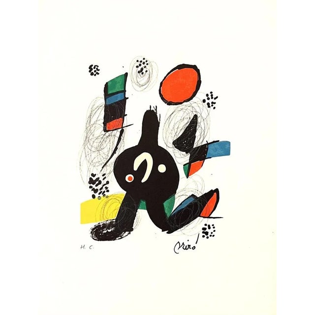 Joan miró the acid melody 1980 original lithograph on velin d'arches paper, bearing miro's printed signature and justified...